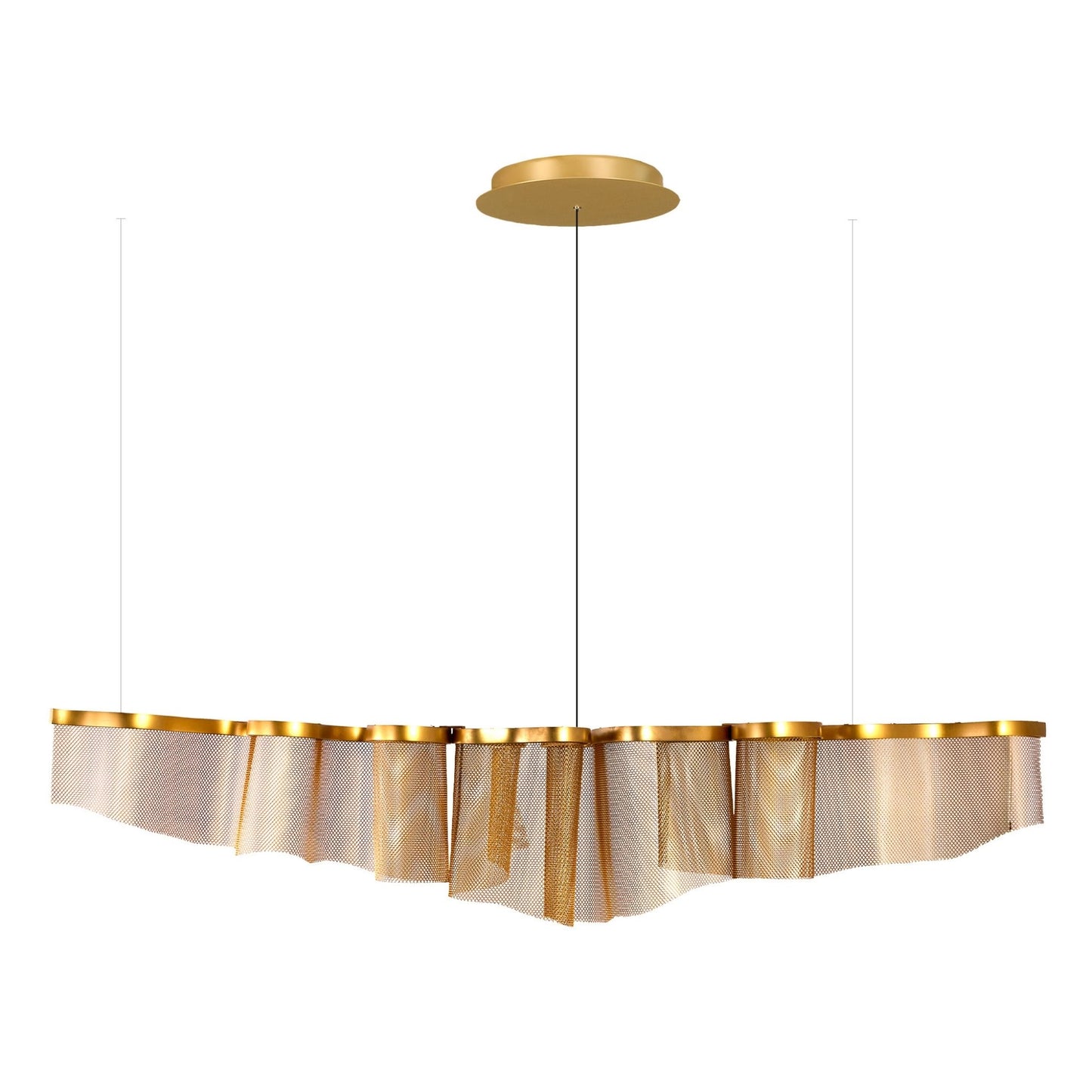 Juan Orts Ephelia Sculptural Chandelier - Hand Painted Gold