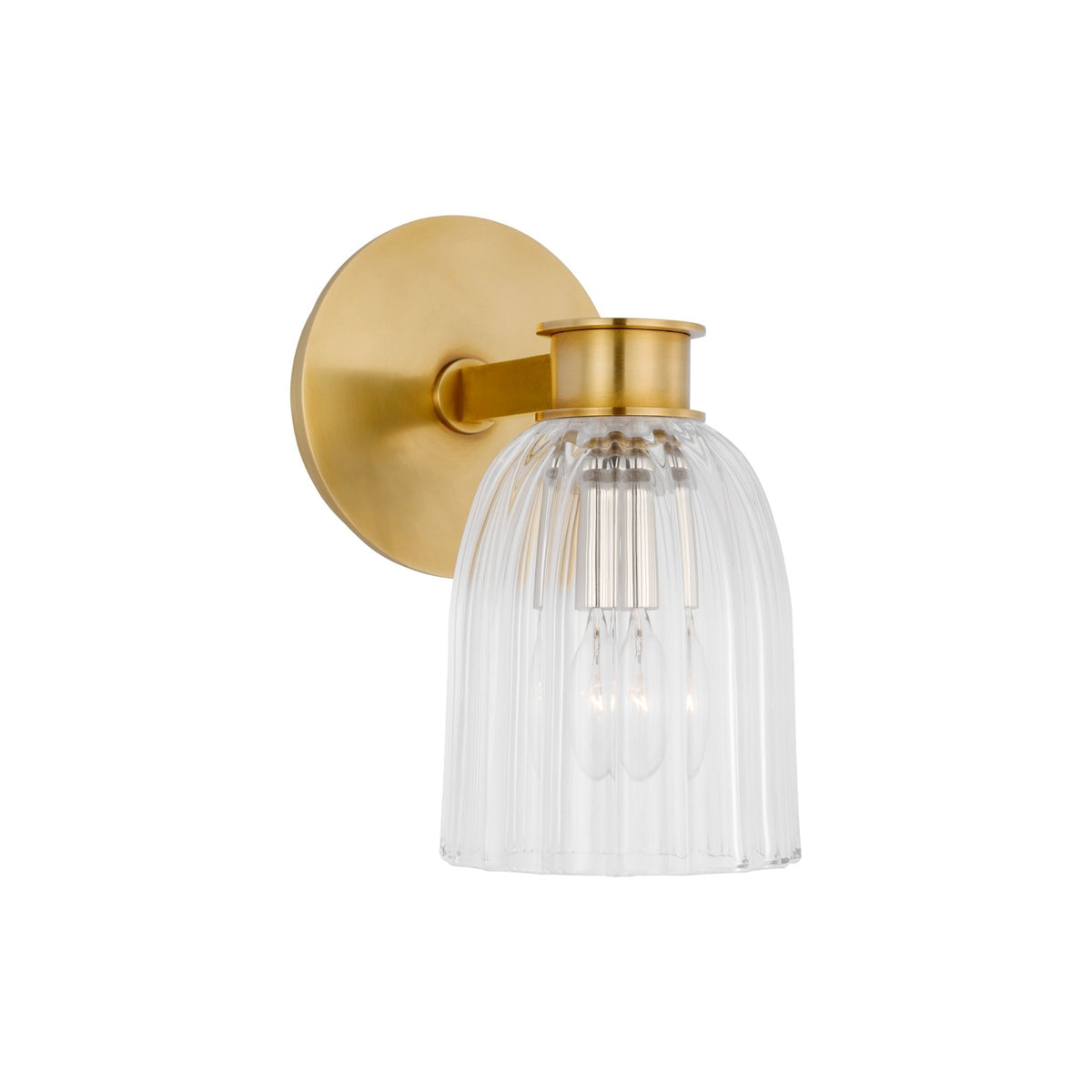 AERIN Asalea Single Glass Wall Sconce Wall Light Bloomingdales Lighting Brass