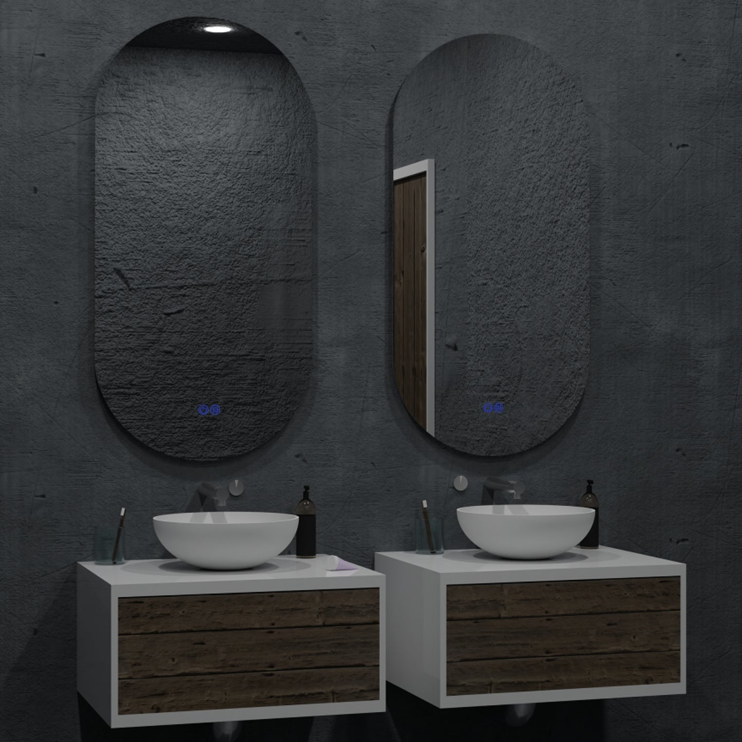 Orvis Frameless Oval LED Bathroom Mirror Mirror Lumixe