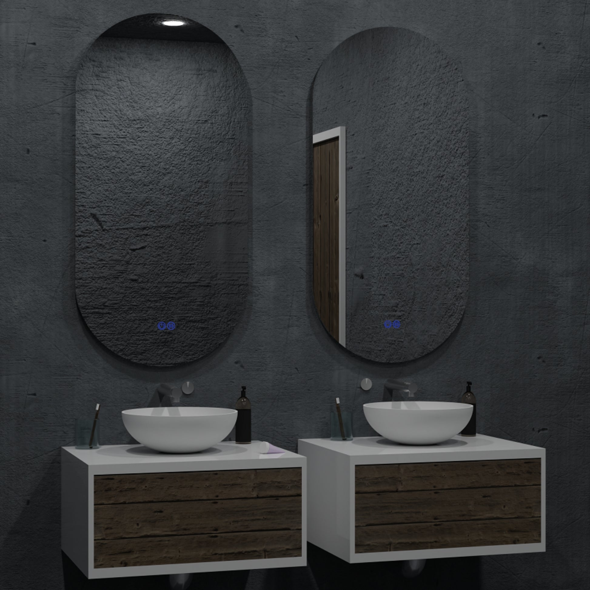 Orvis Frameless Oval LED Bathroom Mirror Mirror Lumixe