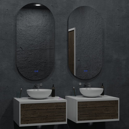Orvis Frameless Oval LED Bathroom Mirror Mirror Lumixe
