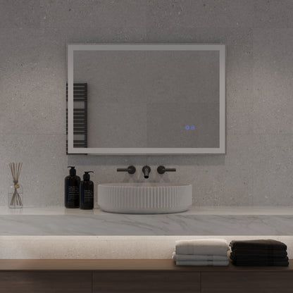 Nexus Frameless Rectangular LED Bathroom Mirror Mirror Lumixe