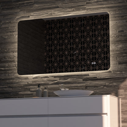 Asta Frameless Rectangular LED Bathroom Mirror Mirror Lumixe