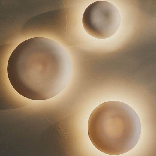 Eclipse Ceramic Wall Sconce - S/M/L Wall Light Studio Enti White Small