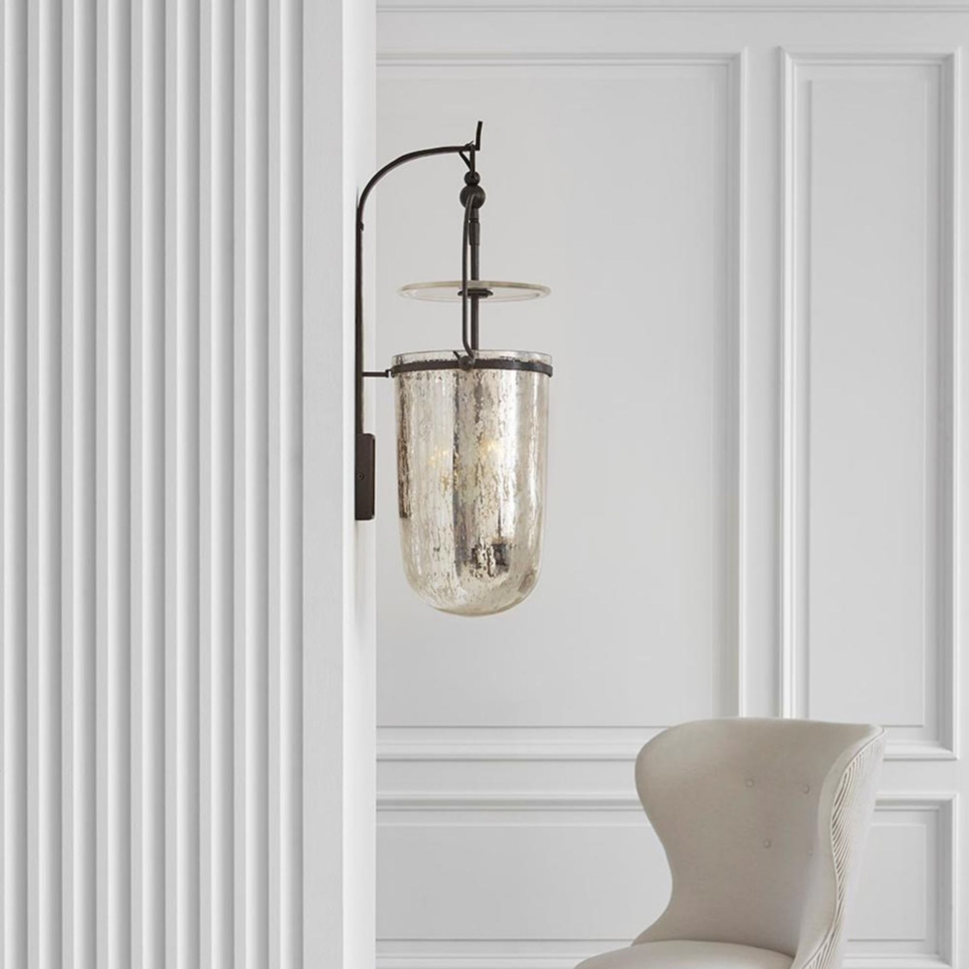 E. F. Chapman Lorford Vintage Medium Wall Sconce - Aged Iron Wall Light Bloomingdales Lighting   