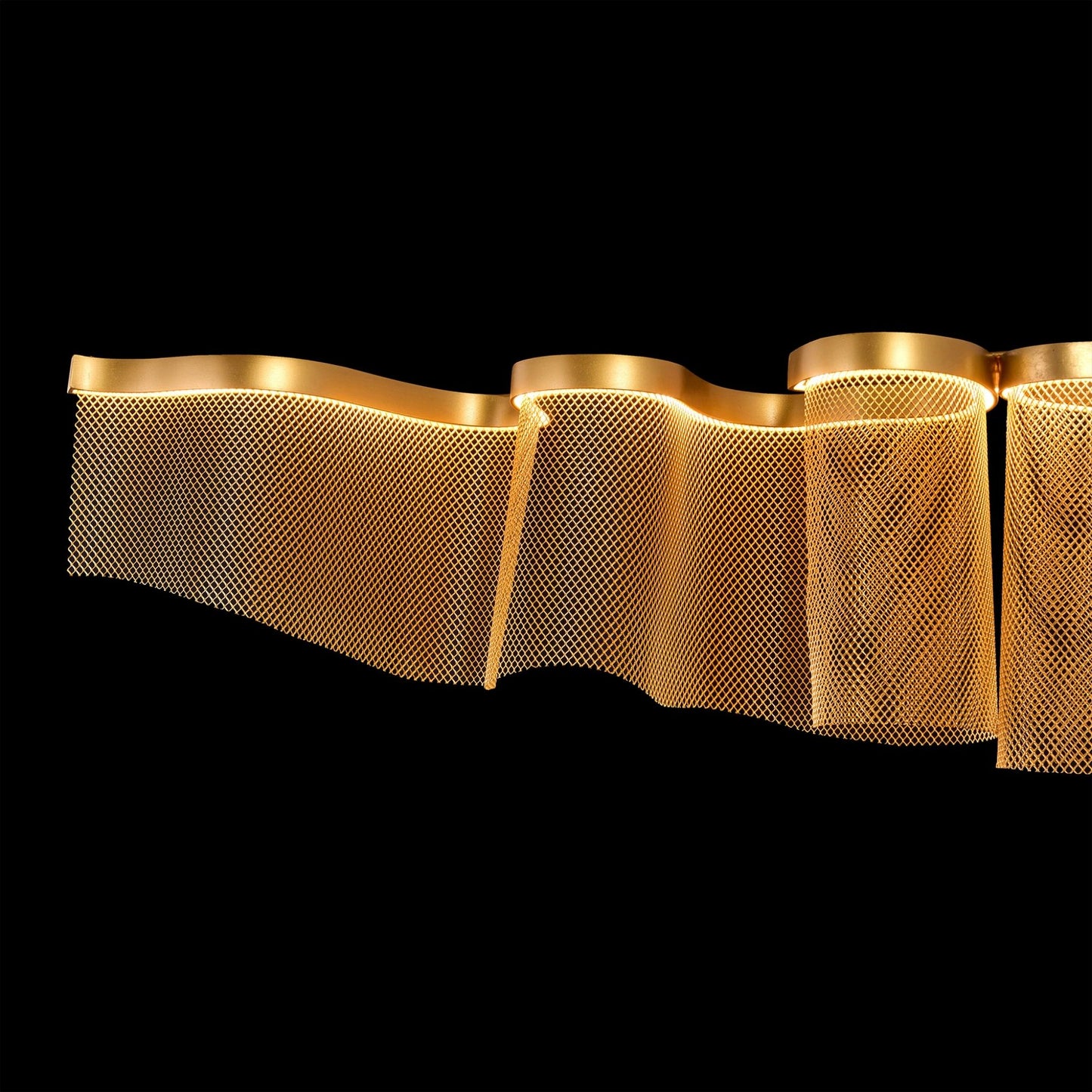 Juan Orts Ephelia Sculptural Chandelier - Hand Painted Gold