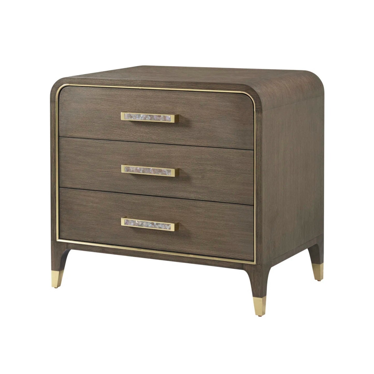 Theodore Alexander Judith Leiber 3-Drawer Nightstand - Mink Bedside Table Bloomingdales