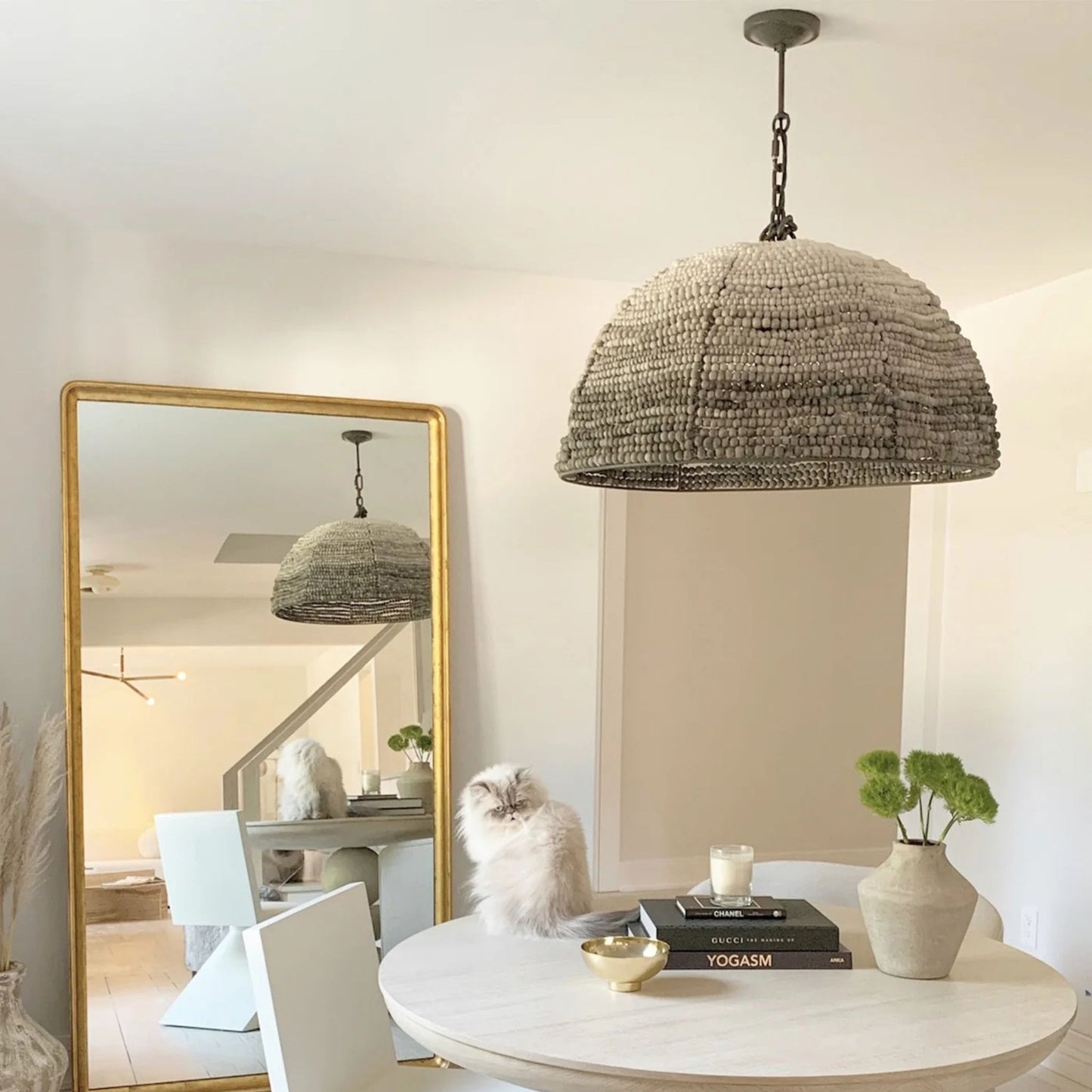 Dome Handmade Beaded Clay Pendant Light Pendant Light Klaylife