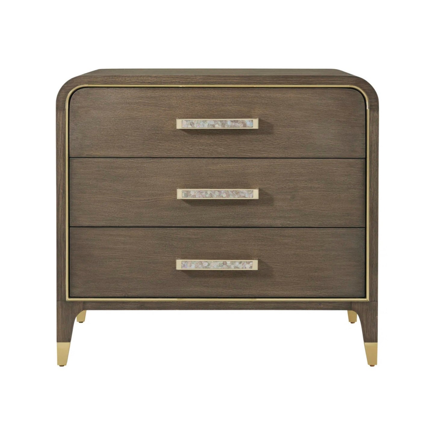 Theodore Alexander Judith Leiber 3-Drawer Nightstand - Mink Bedside Table Bloomingdales