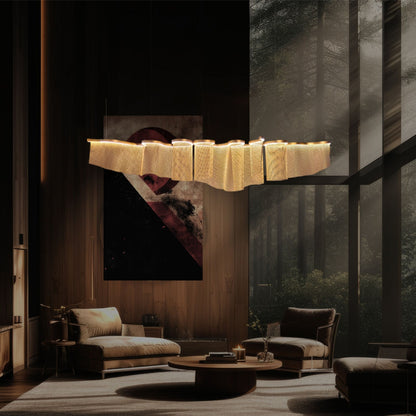 Juan Orts Ephelia Sculptural Chandelier - Hand Painted Gold