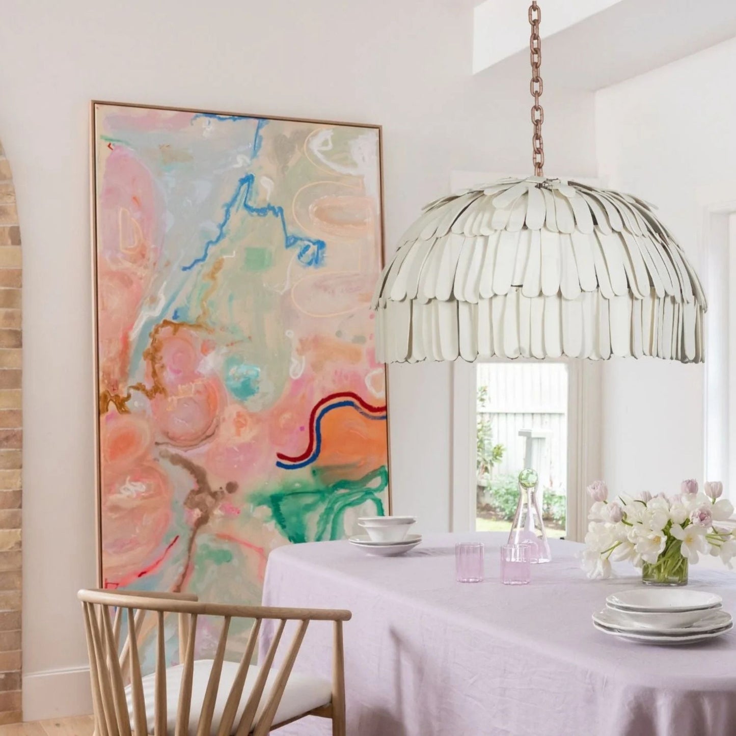 Dome Shard Handmade Clay Pendant Light Pendant Light Klaylife