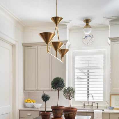 Paloma Contreras Orsay Medium 3-Light Linear Chandelier - Brass Pendant Light Bloomingdales Lighting   