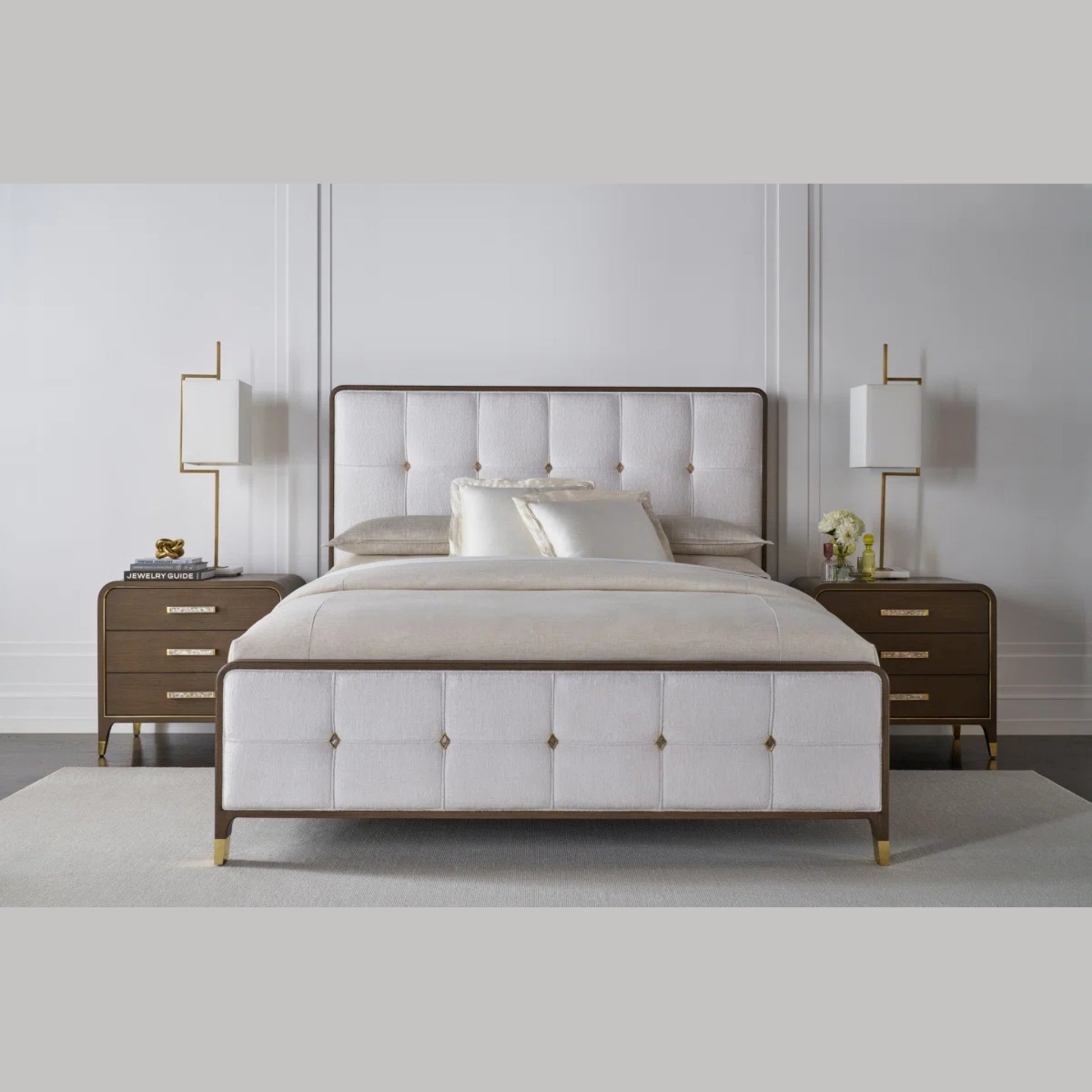 Theodore Alexander Judith Leiber 3-Drawer Nightstand - Mink Bedside Table Bloomingdales