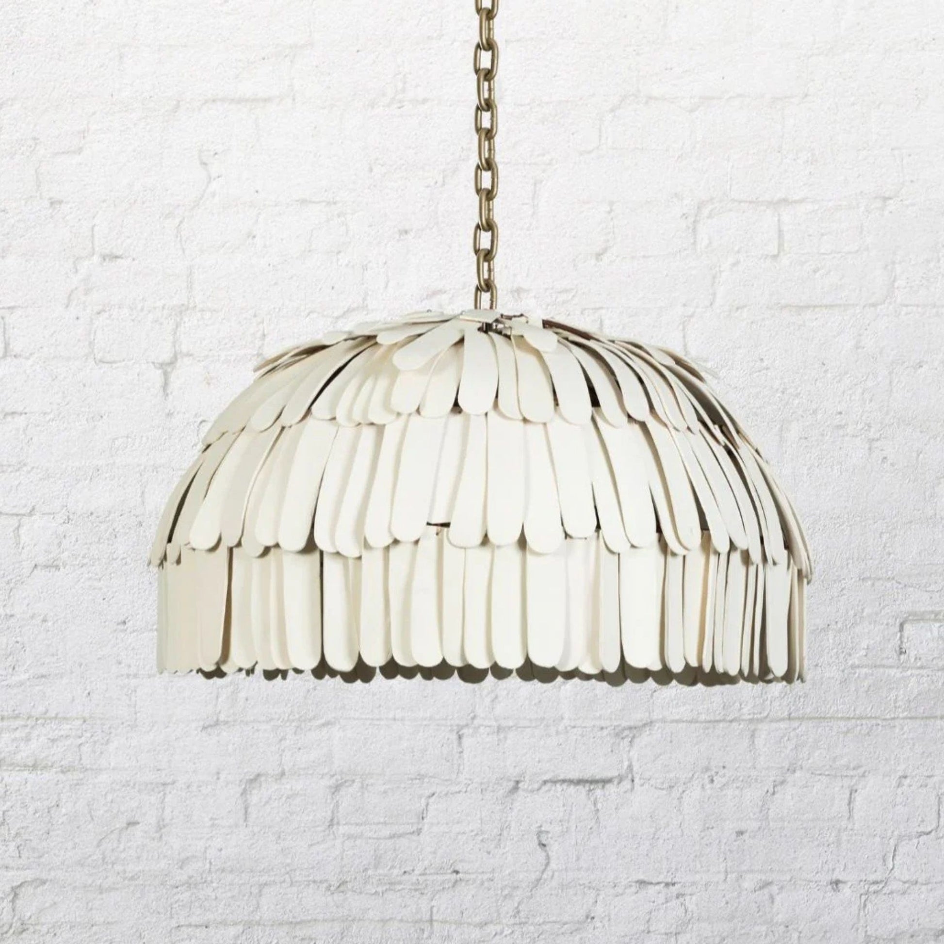 Dome Shard Handmade Clay Pendant Light Pendant Light Klaylife Medium Matte Gold