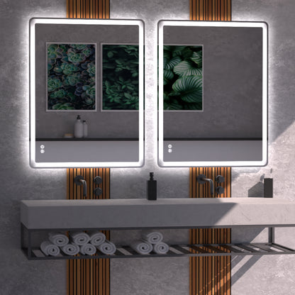 Lume Frameless Rectangular LED Bathroom Mirror Mirror Lumixe