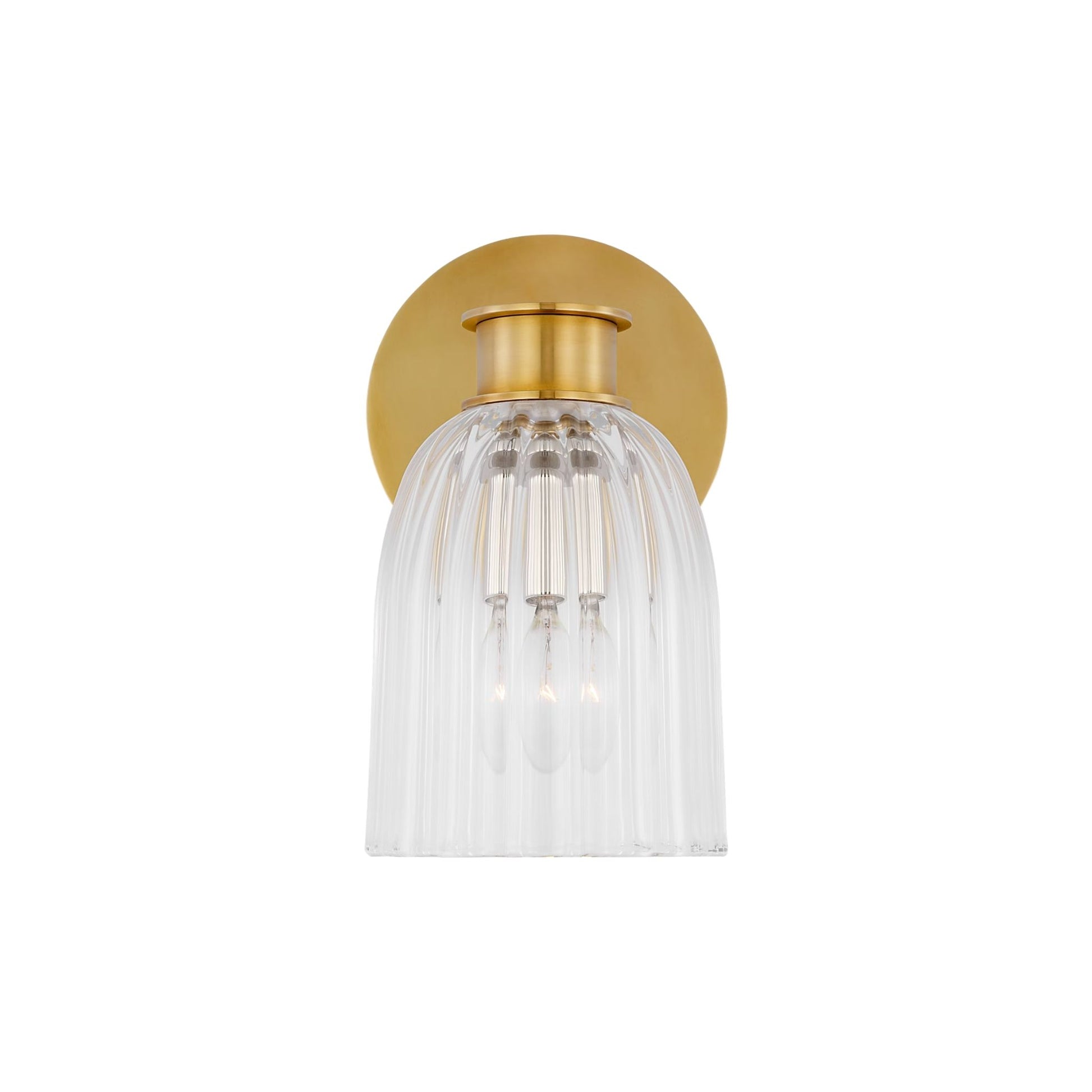 AERIN Asalea Single Glass Wall Sconce - Brass Wall Light Bloomingdales Lighting