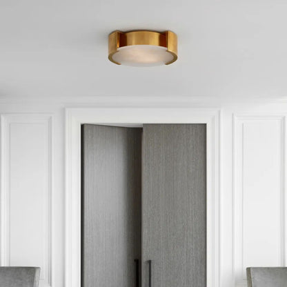 Kelly Wearstler Melange Small Alabaster Flush Mount Ceiling Light - Brass Ceiling Flush Mount Bloomingdales Lighting