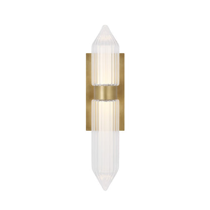 AvroKO Langston Large Crystal Wall Sconce - Brass Wall Light Bloomingdales Lighting