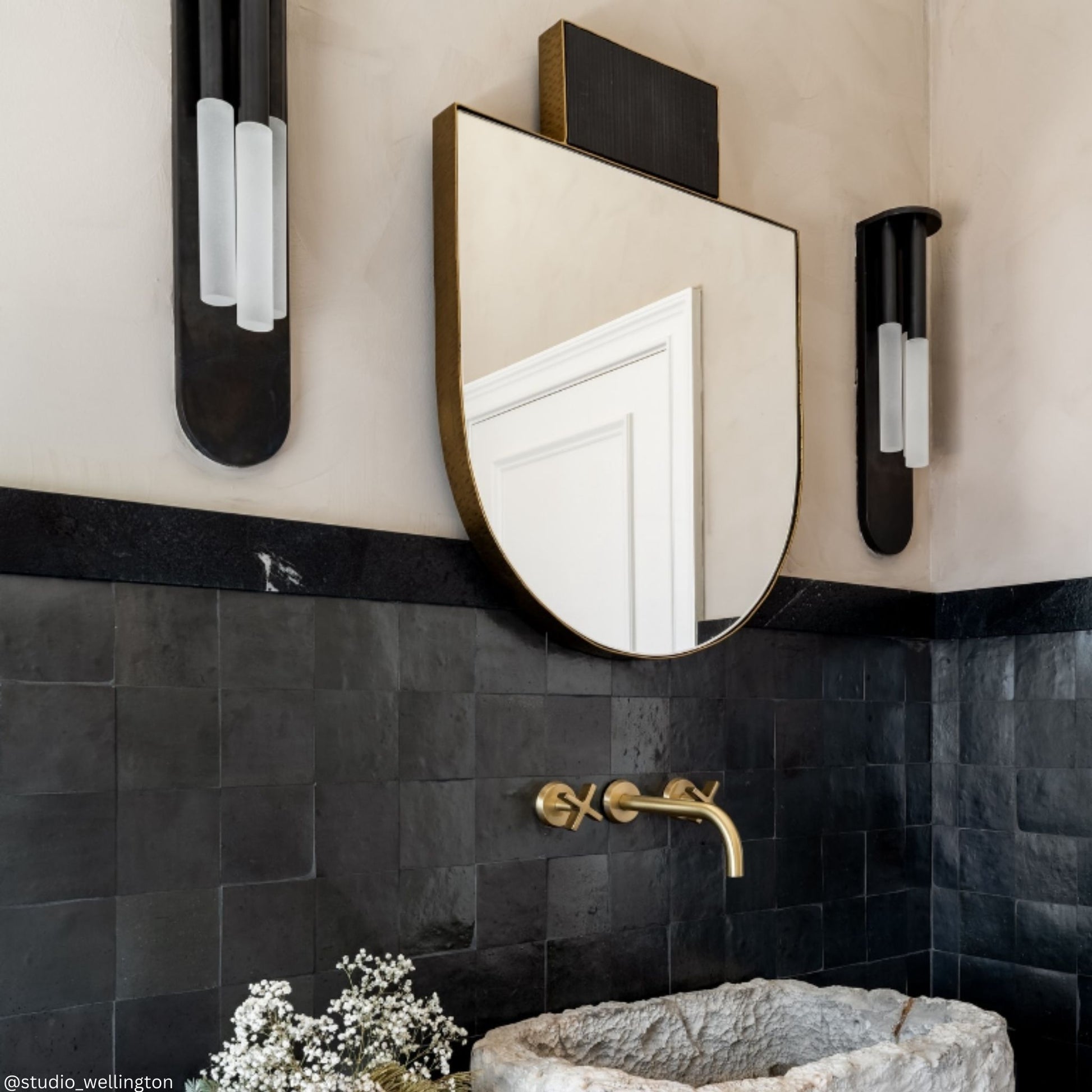 Kelly Wearstler Rousseau Medium Multi-Drop Crystal Wall Sconce - Bronz ...