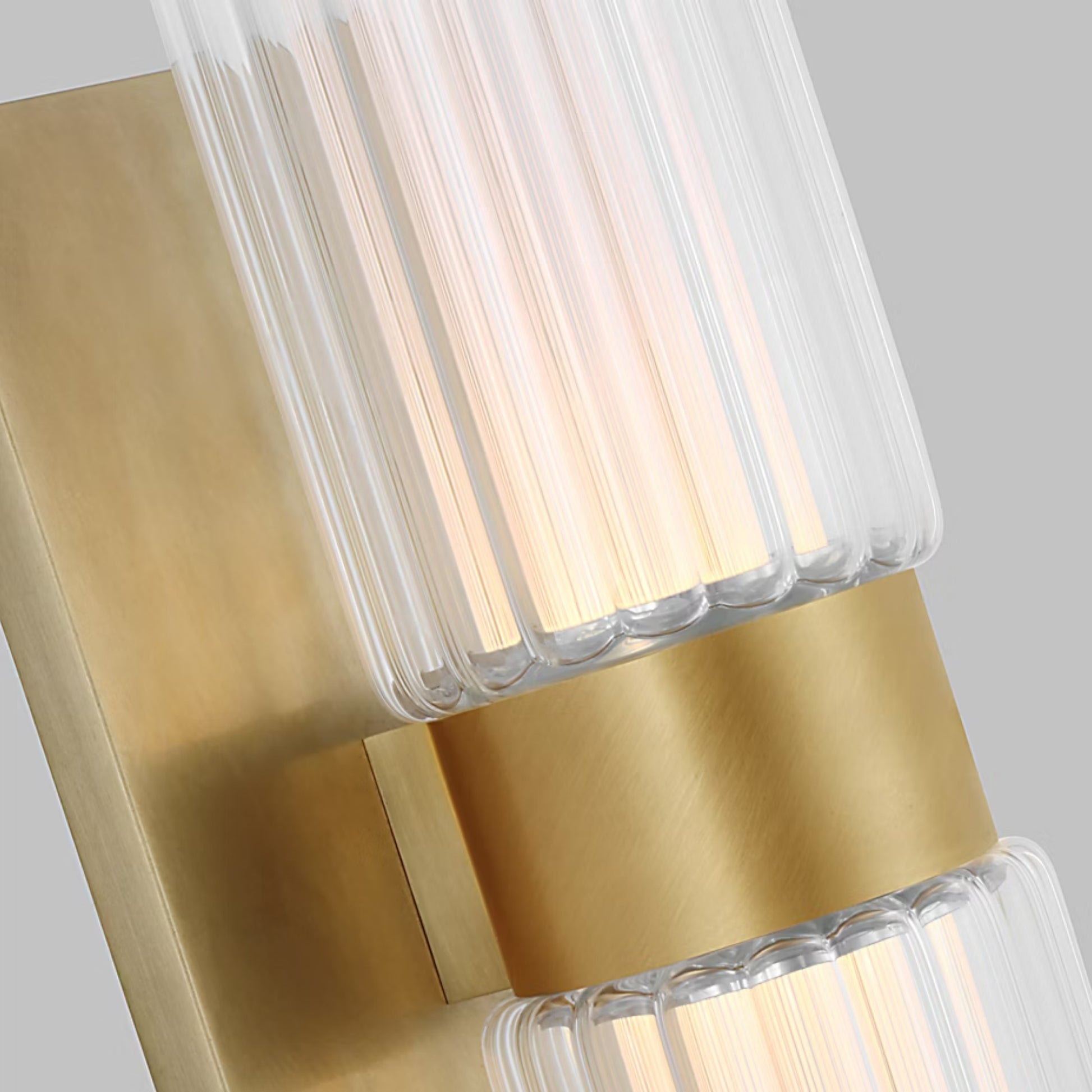 AvroKO Langston Large Crystal Wall Sconce - Brass Wall Light Bloomingdales Lighting