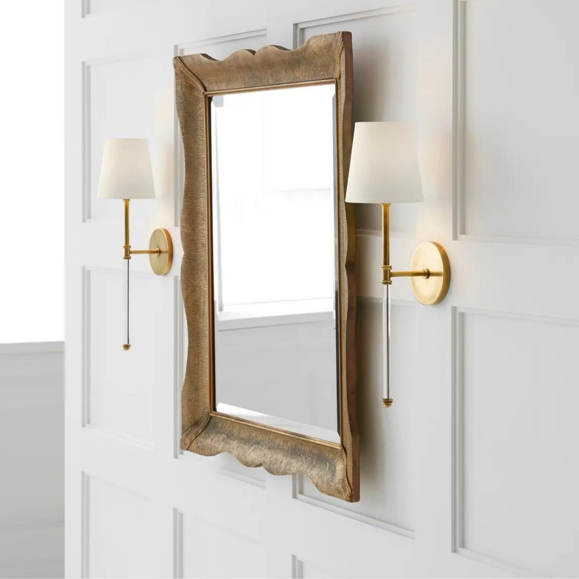 Suzanne Kasler Camille Crystal Wall Sconce - Brass Wall Light Bloomingdales Lighting   