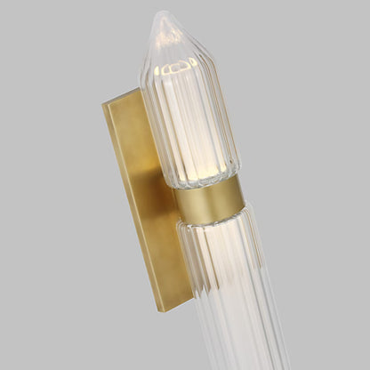 AvroKO Langston Large Crystal Wall Sconce - Brass Wall Light Bloomingdales Lighting