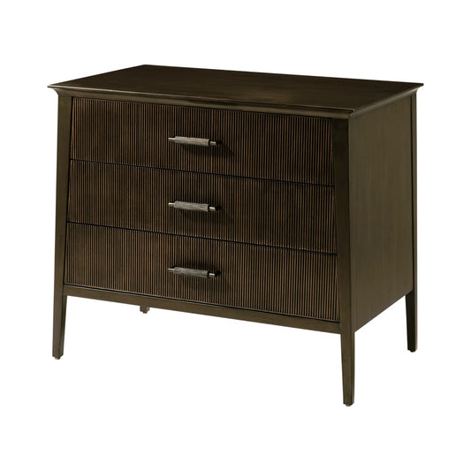 Theodore Alexander Lido Three Drawer Nightstand - Bistre
