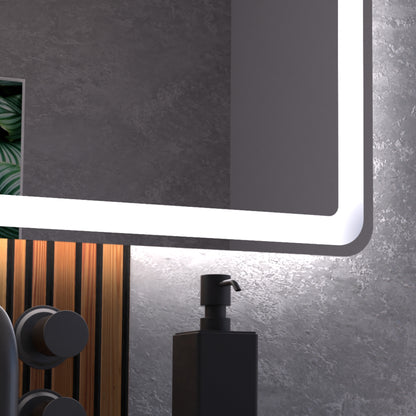 Lume Frameless Rectangular LED Bathroom Mirror Mirror Lumixe