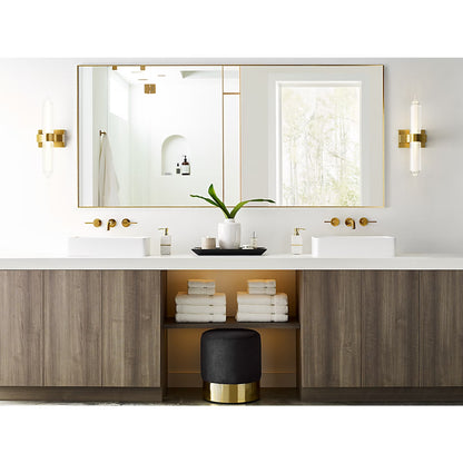 AvroKO Langston Large Crystal Wall Sconce - Brass Wall Light Bloomingdales Lighting