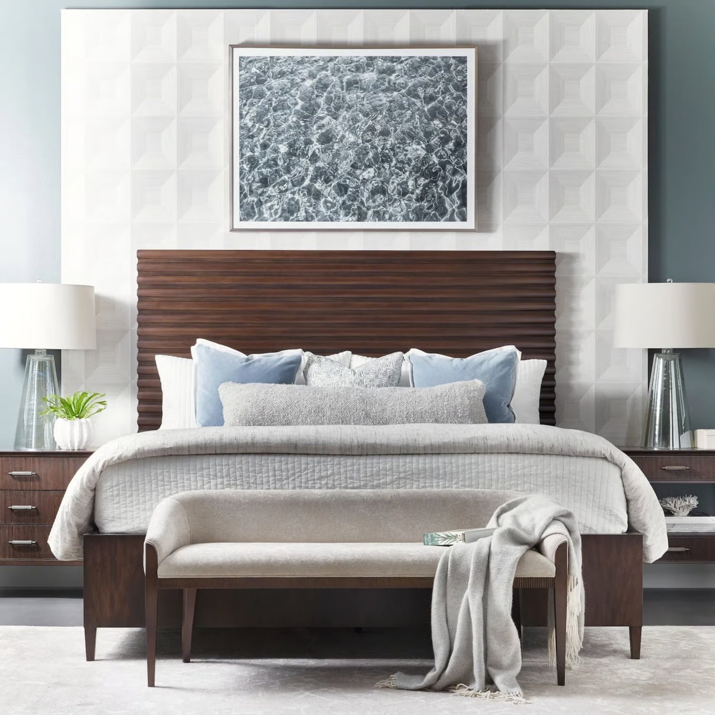 Theodore Alexander Lido Three Drawer Nightstand - Bistre Bedside Table Bloomingdales