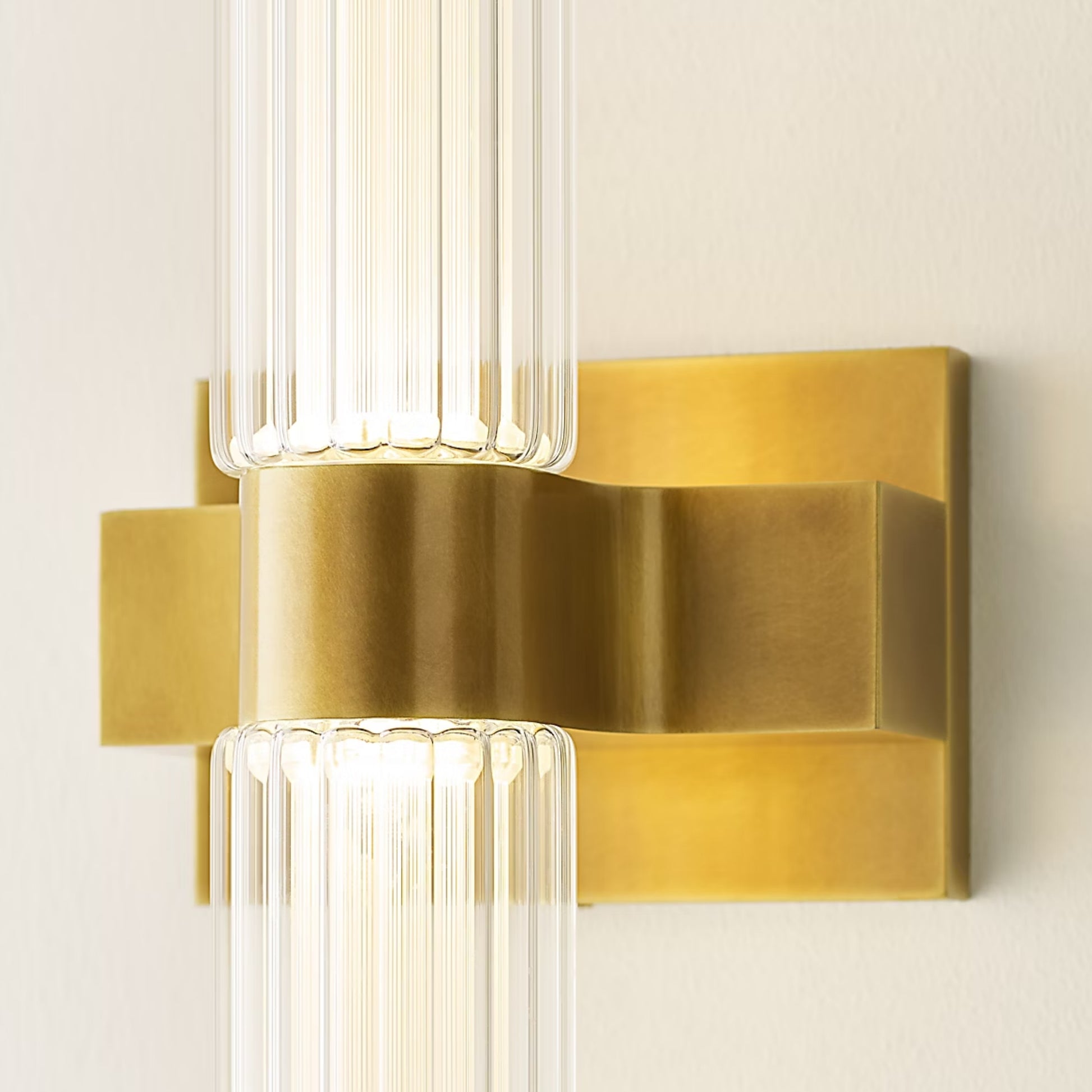 AvroKO Langston Large Crystal Wall Sconce - Brass Wall Light Bloomingdales Lighting