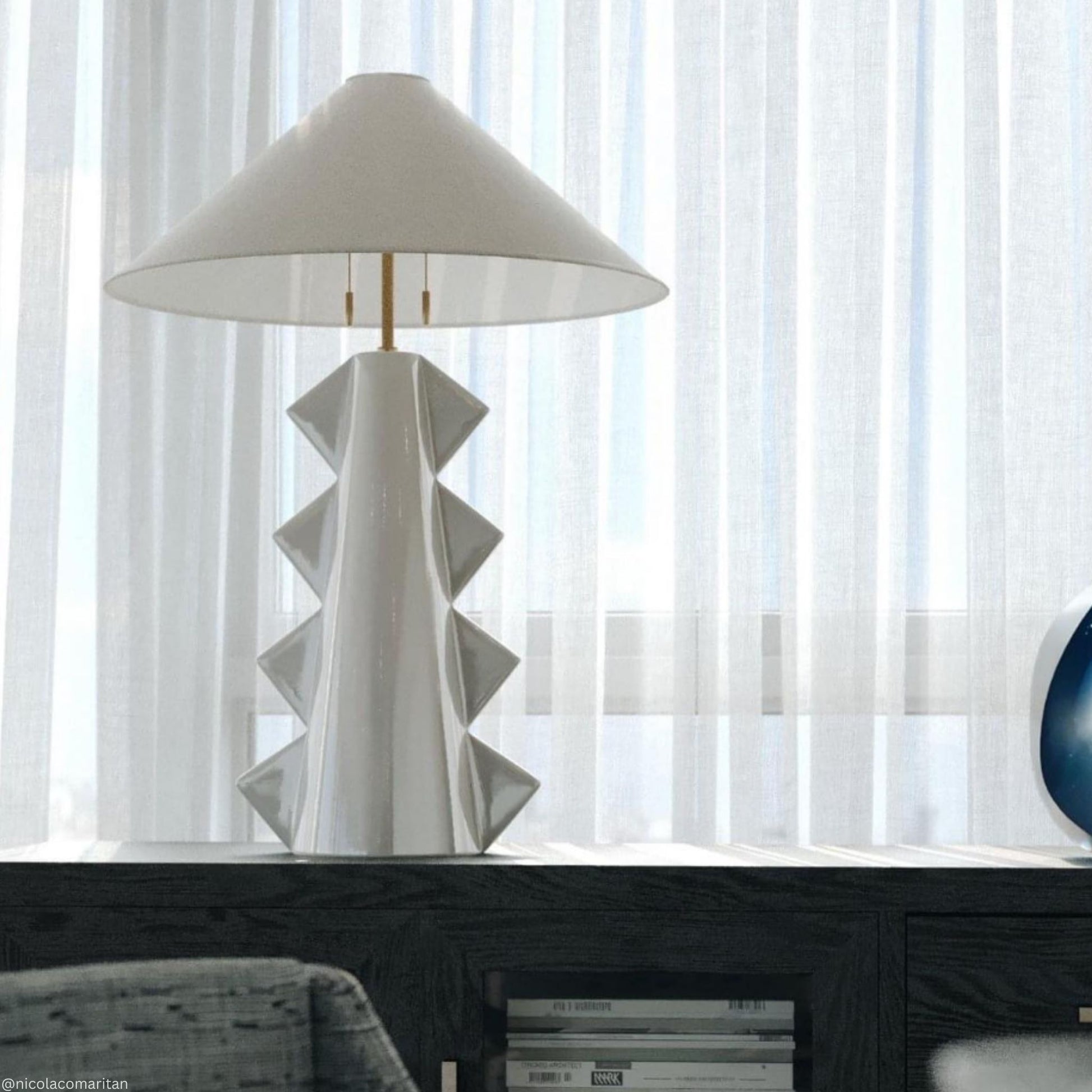 Kelly Wearstler Senso Monolithic Large Table Lamp - Ivory Table Lamp Bloomingdales Lighting   