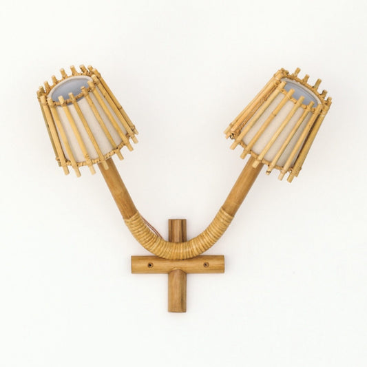 Ibiza Natural Rattan Wall Sconce Wall Light Gypset Cargo