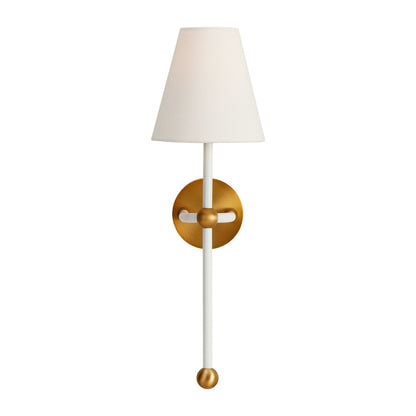 Terri Shannon Petite Wall Sconce - White and Brass