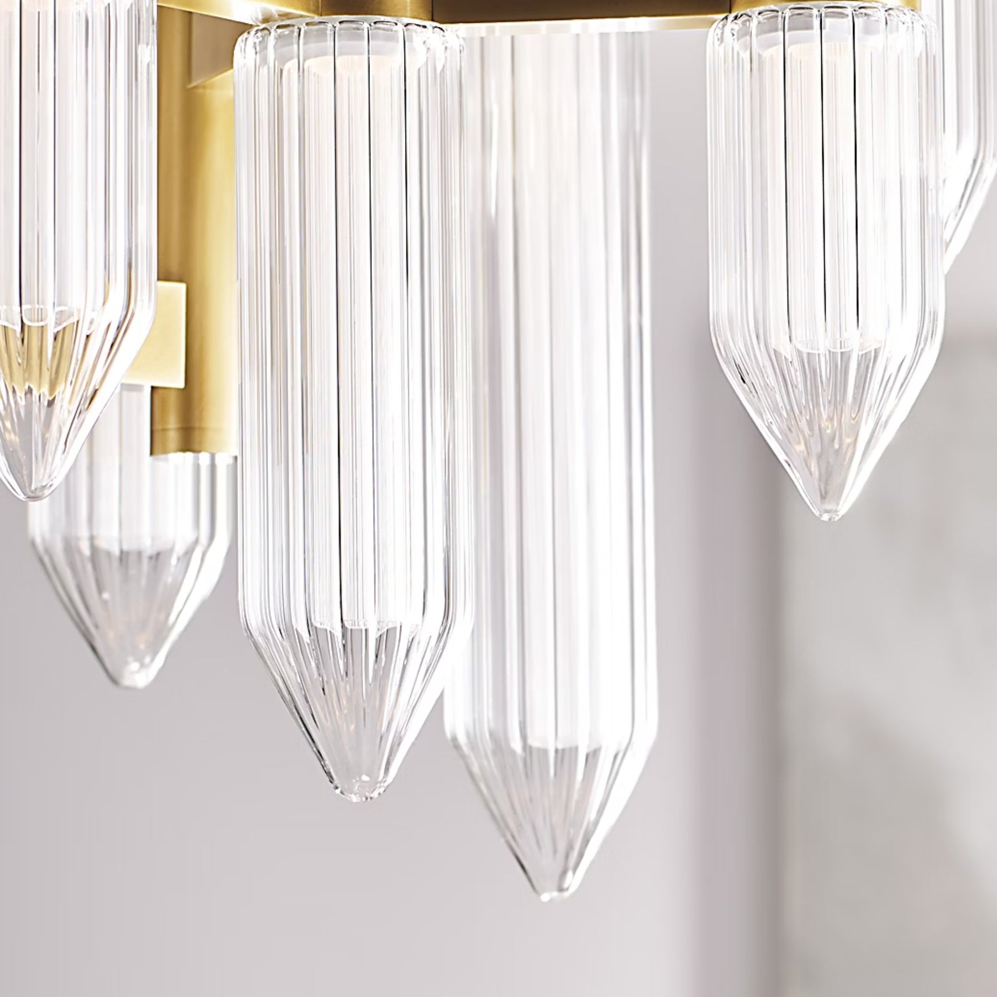 AvroKO Langston Medium Crystal Chandelier - Brass Chandelier Bloomingdales Lighting