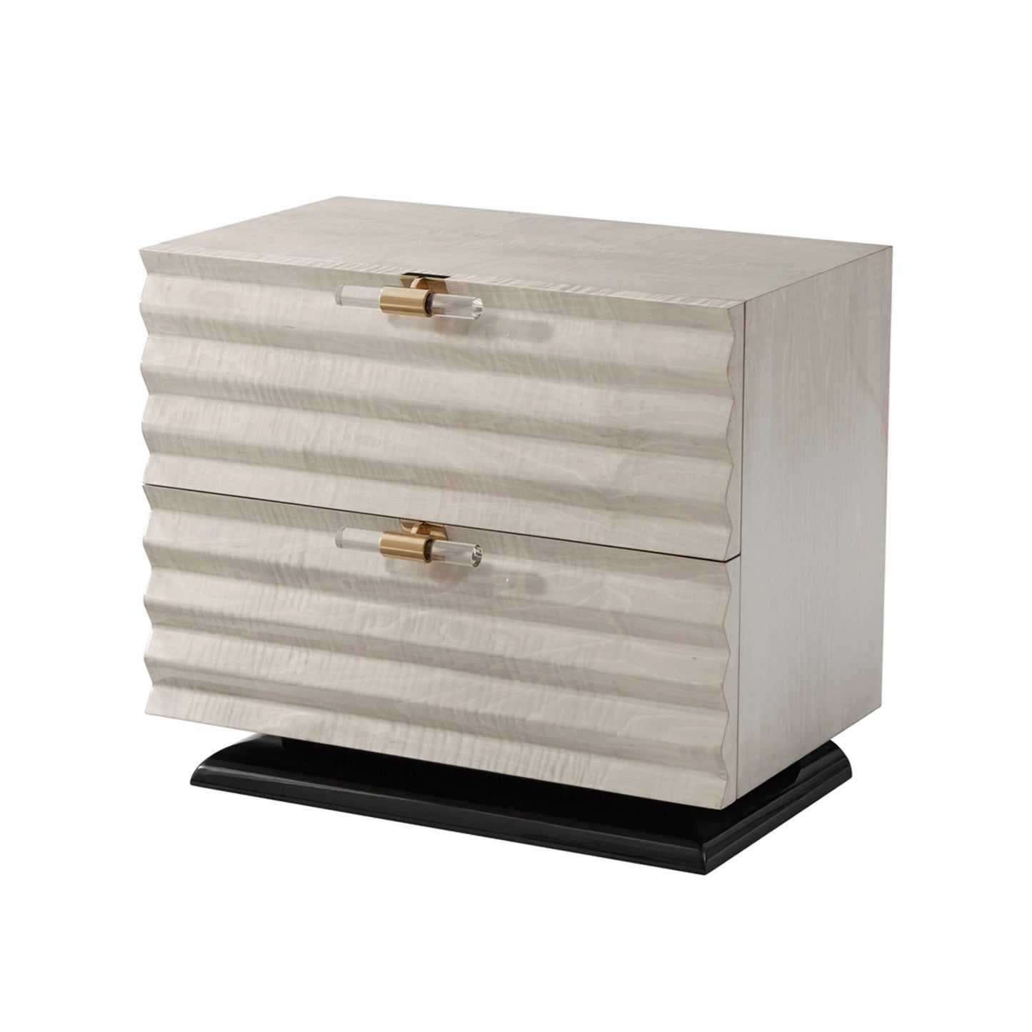 Theodore Alexander Surface Two Drawer Nightstand - Silver Maple Bedside Table Bloomingdales