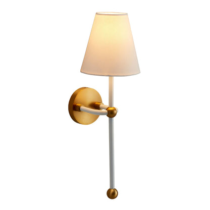 Terri Shannon Petite Wall Sconce - White and Brass