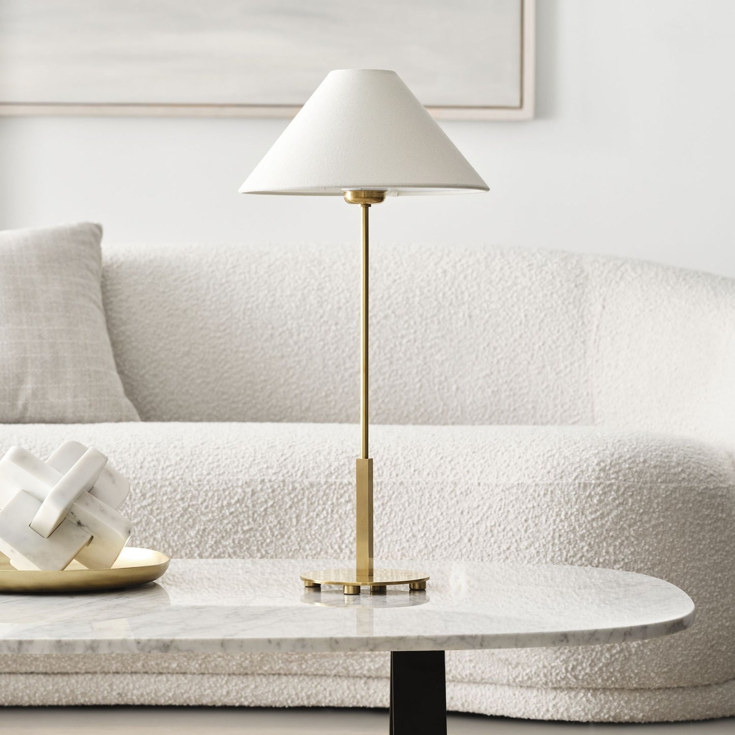 J. Randall Powers Hackney 24" Cordless Buffet Lamp - Antique Brass Table Lamp Bloomingdales Lighting