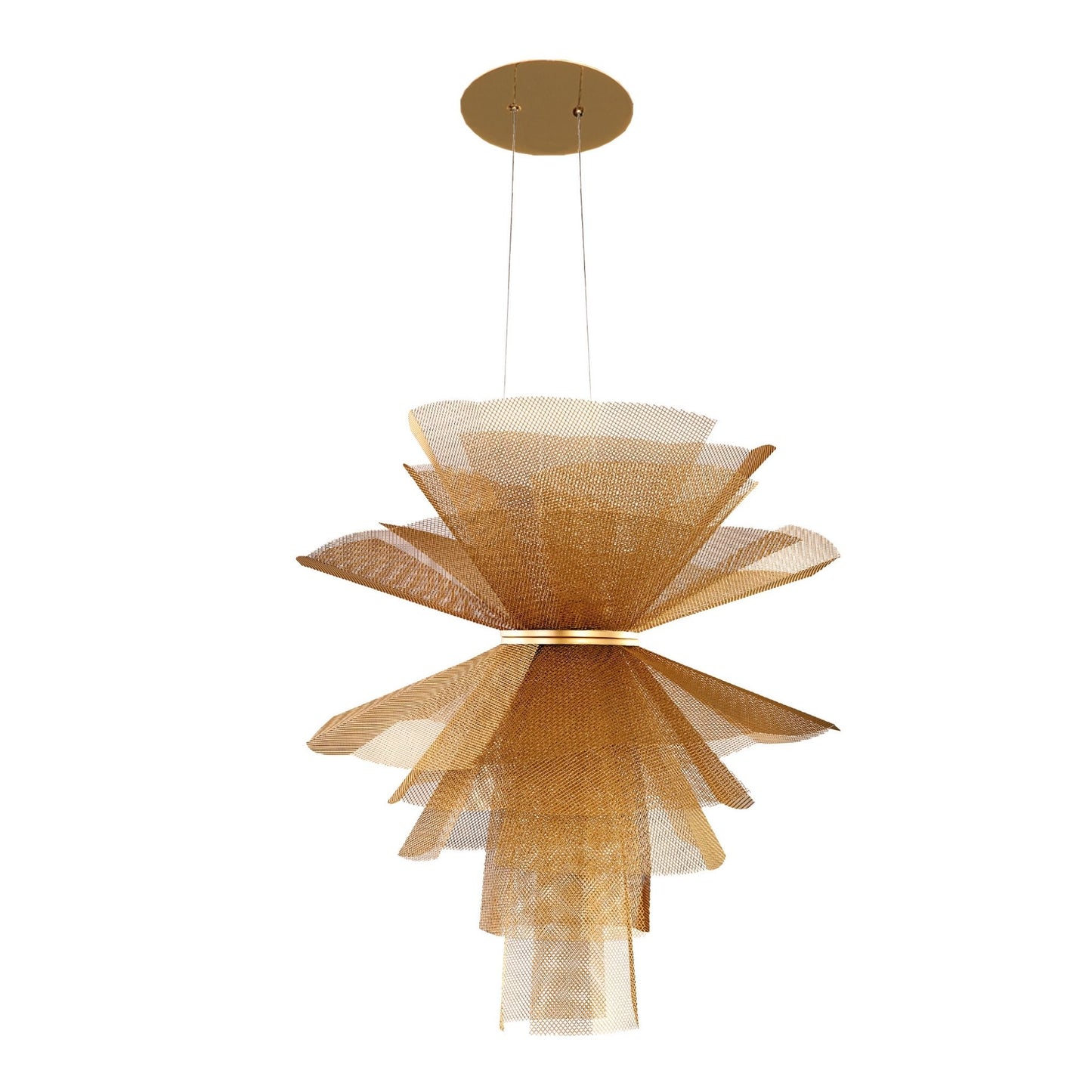 Juan Orts Messier Sculptural Pendant Light - Hand Painted Gold