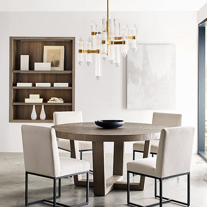 AvroKO Langston Medium Crystal Chandelier - Brass Chandelier Bloomingdales Lighting