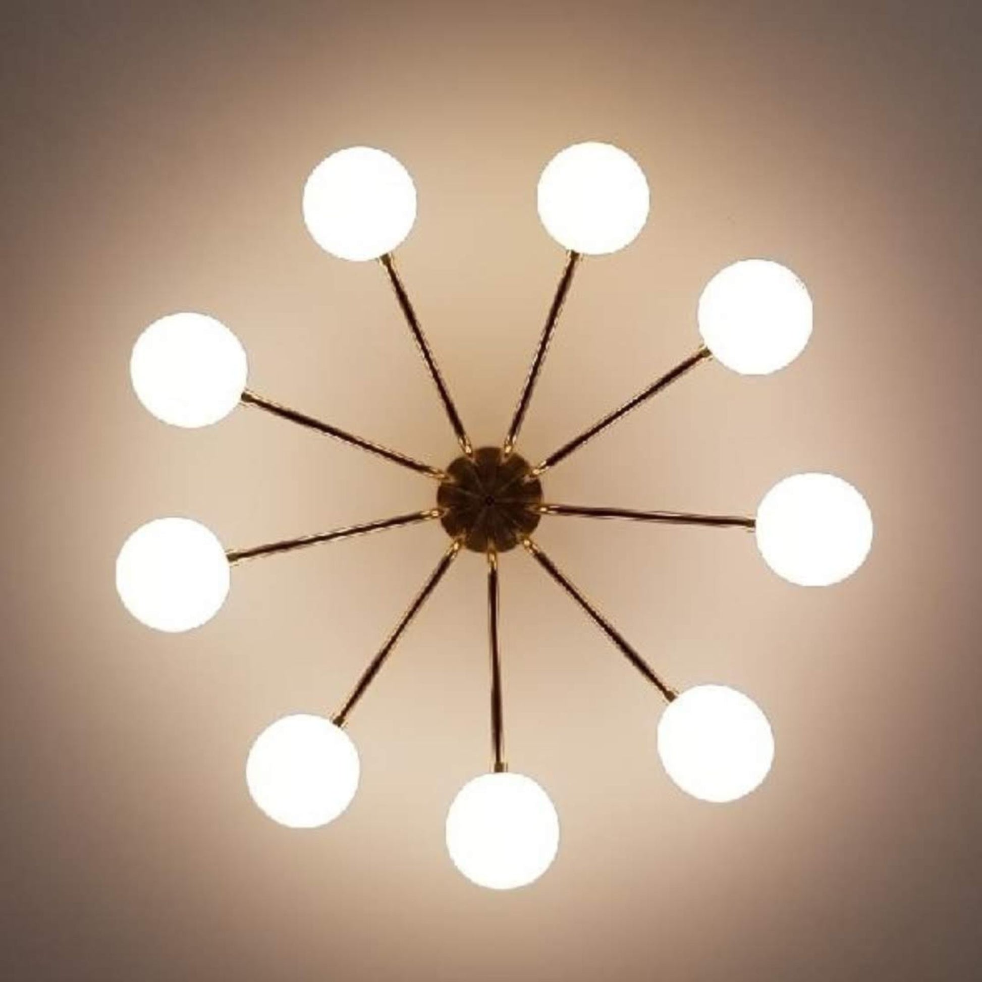 Orbit 9-Arm Glass Sphere Chandelier Chandelier ILANEL