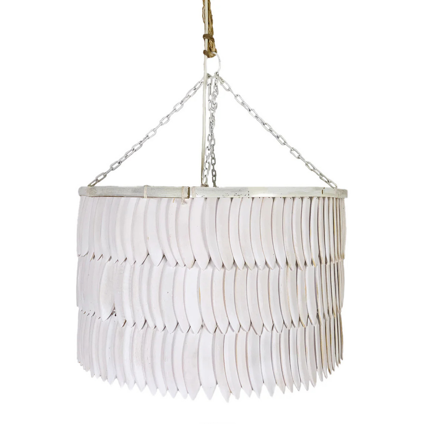 Juma Wooden Cuttlefish Pendant Light Pendant Light Bisque Interiors Small