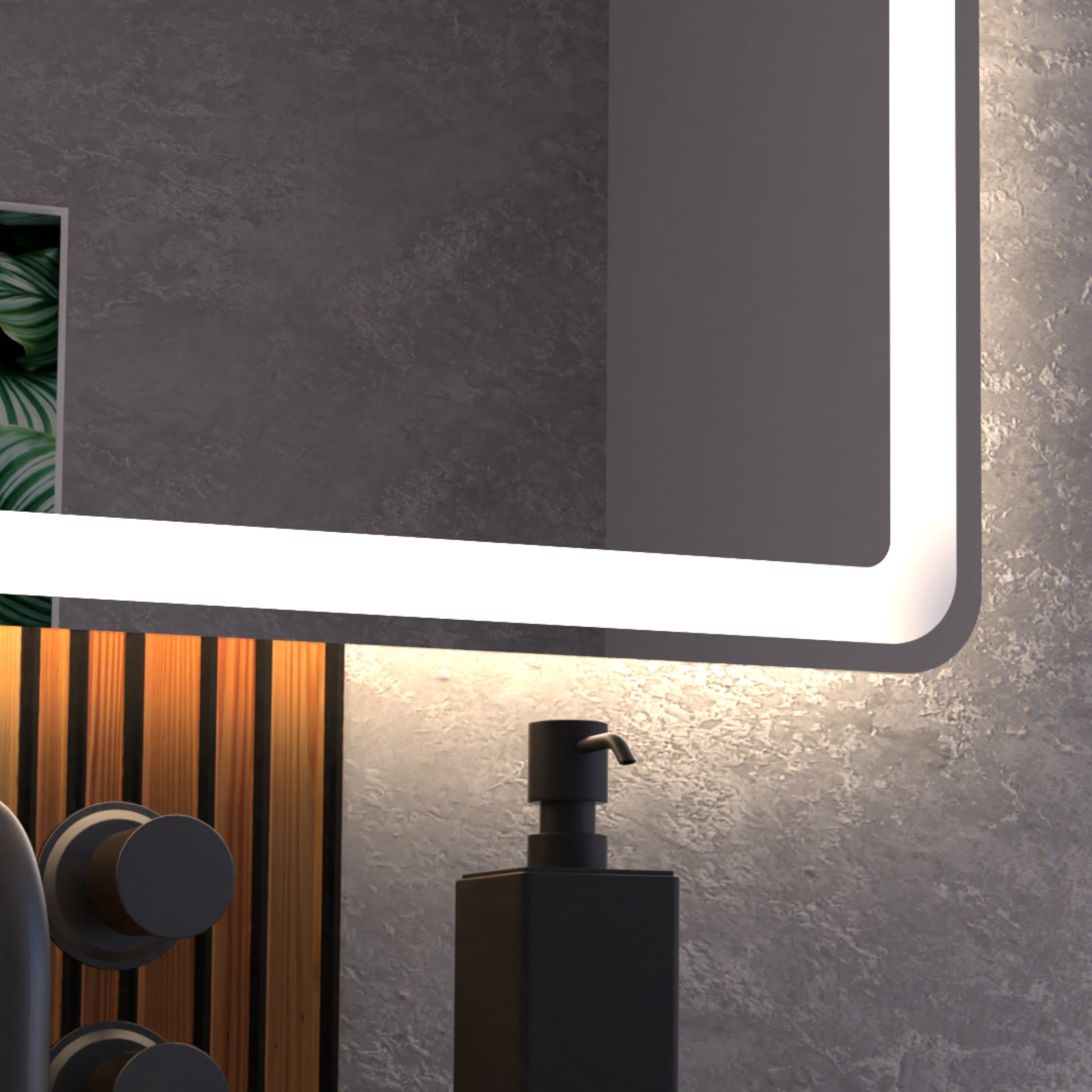 Lume Frameless Rectangular LED Bathroom Mirror Mirror Lumixe
