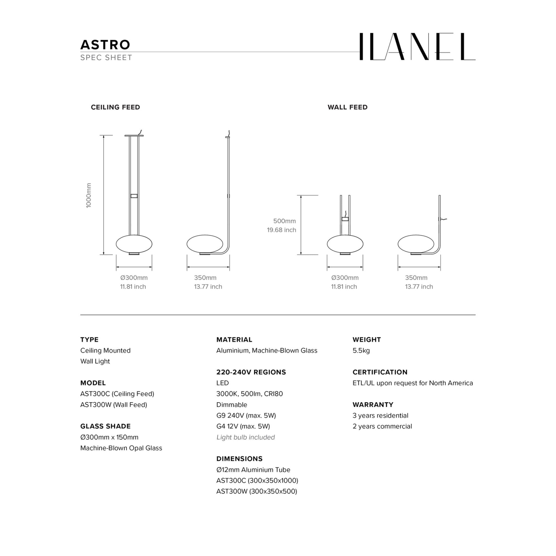 Astro Ellipse Wall Light Wall Light ILANEL