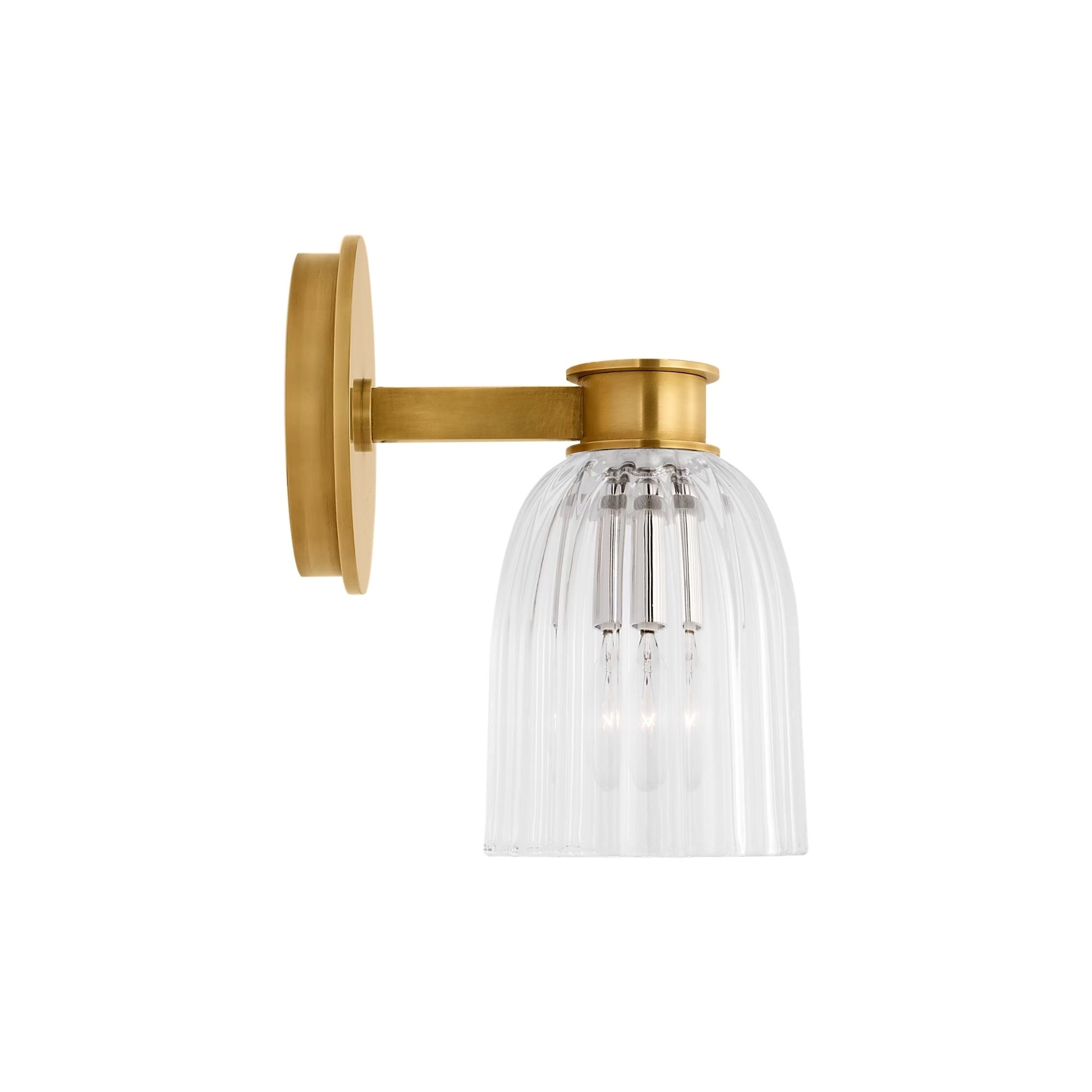 AERIN Asalea Single Glass Wall Sconce - Brass Wall Light Bloomingdales Lighting