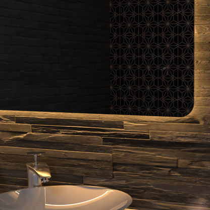 Asta Frameless Rectangular LED Bathroom Mirror Mirror Lumixe