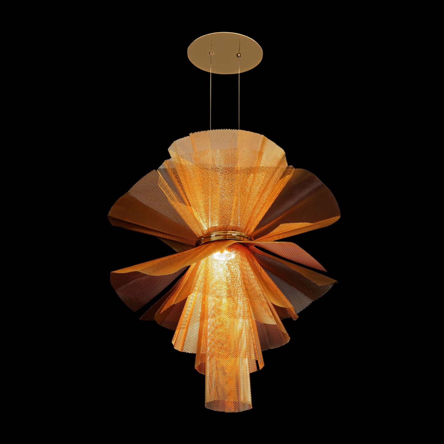 Juan Orts Messier Sculptural Pendant Light - Hand Painted Gold