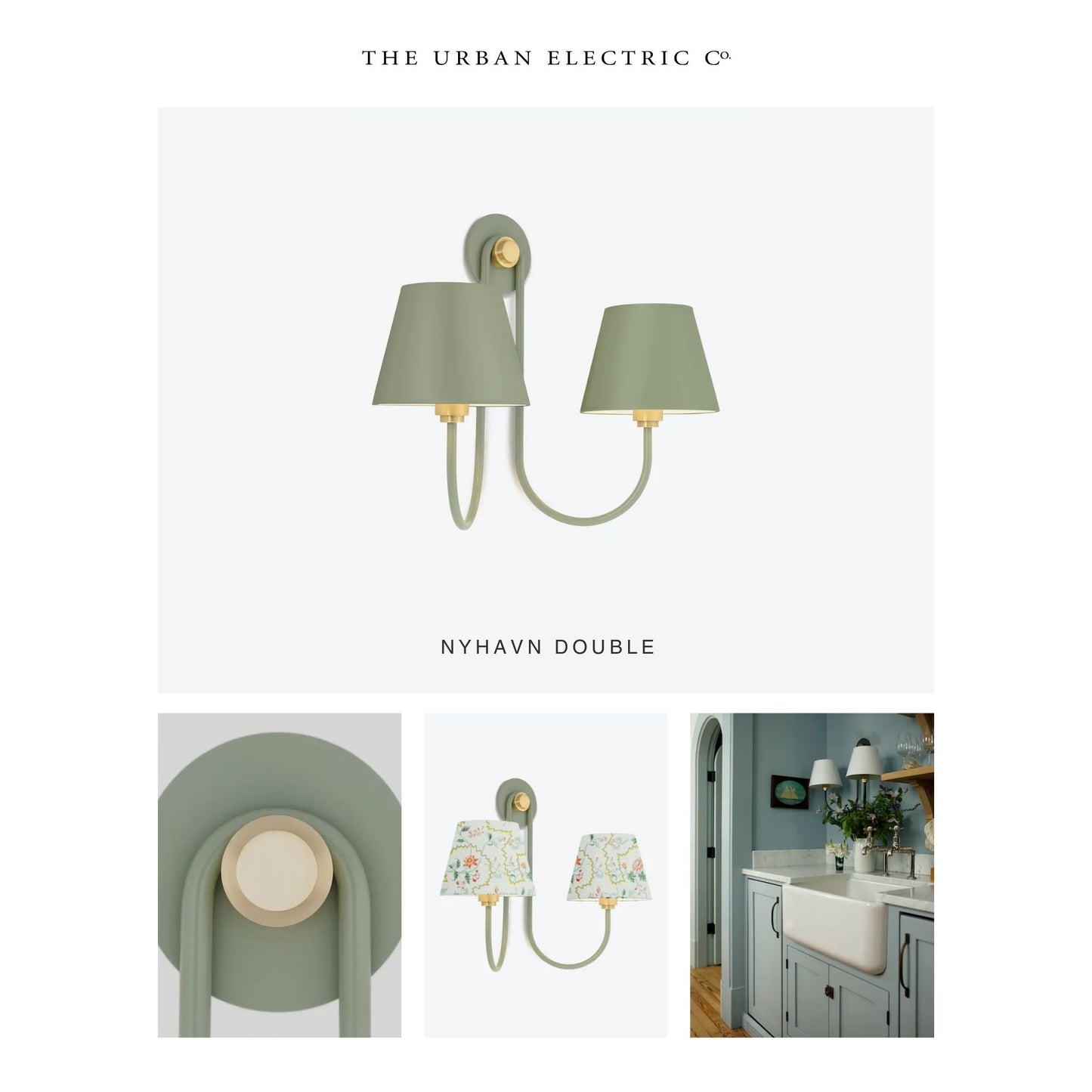 Urban Electric Co. Nyhavn Regular Double Wall Sconce - Antique Brass & Bronze Wall Light Bloomingdales Lighting