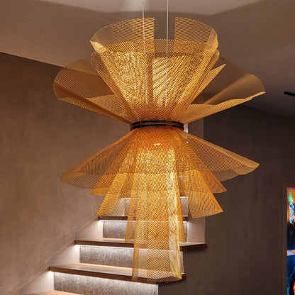 Juan Orts Messier Sculptural Pendant Light - Hand Painted Gold