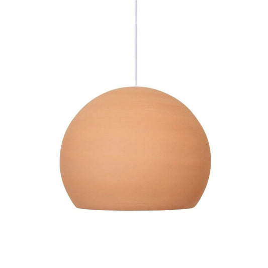 RoundUp Traditional Clay Pendant Light Pendant Light Klaylife Terracotta Small